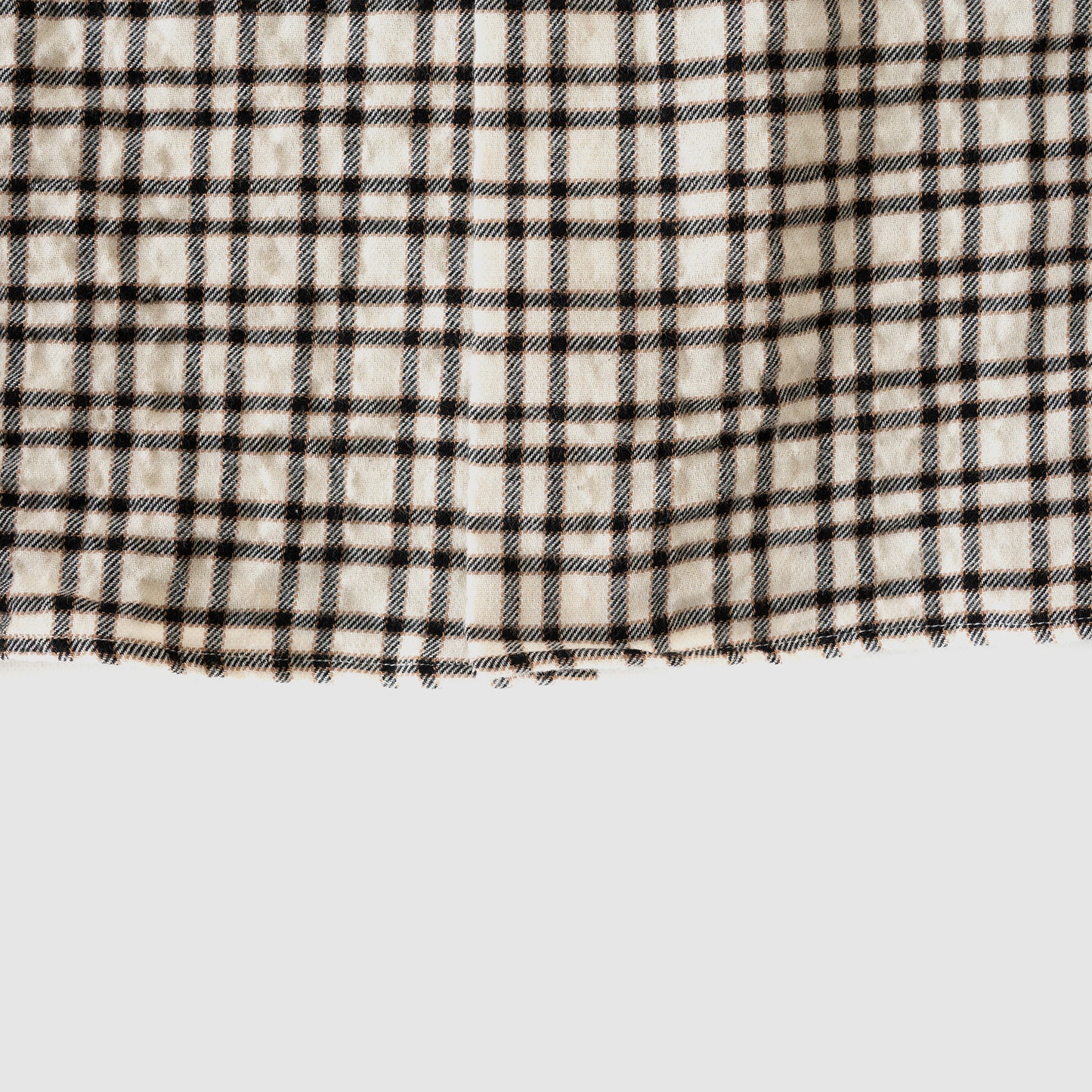 STUDIO NICHOLSON/ LONG SLEEVE SHIRT "CANVAS/BLACK CHECK"