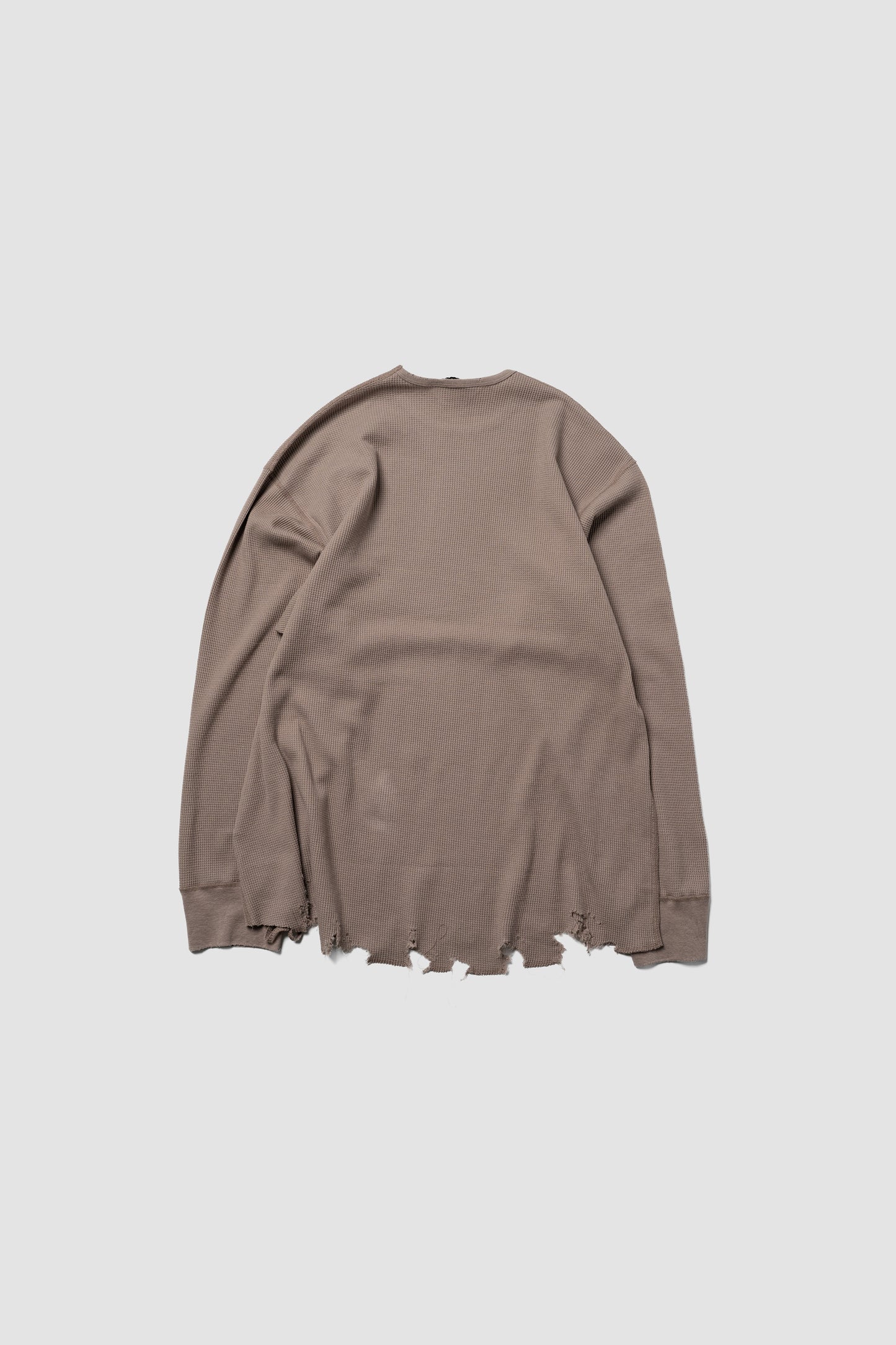 ANCELLM / DAMAGE WAFFLE CREW LS "P.BEIGE"