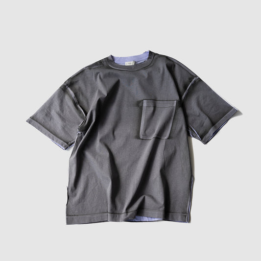 YOKE/ All-over Pigment Printed T-shirt "LAVENDER"