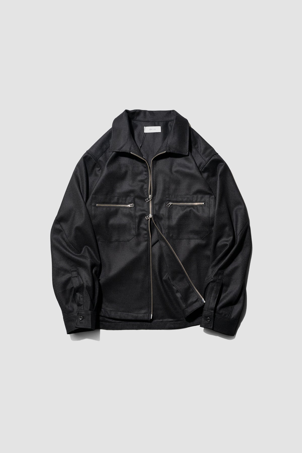 Afiit / WOOL ZIP SHIRT   "BLACK"