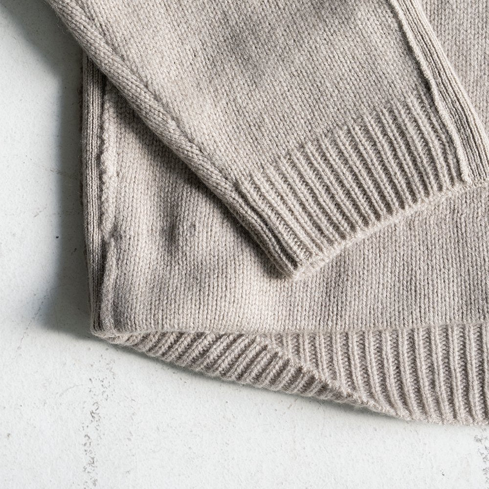 YOKE/ -exclusive- OVERSIZED CASHMERE CARDIGAN "GREIGE"