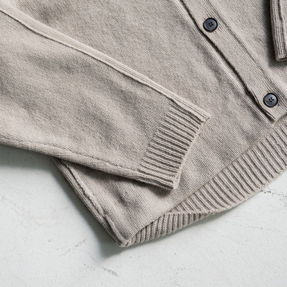 YOKE/ -exclusive- OVERSIZED CASHMERE CARDIGAN "GREIGE"