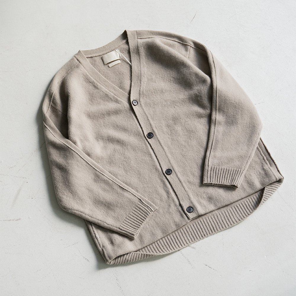 YOKE/ -exclusive- OVERSIZED CASHMERE CARDIGAN "GREIGE"