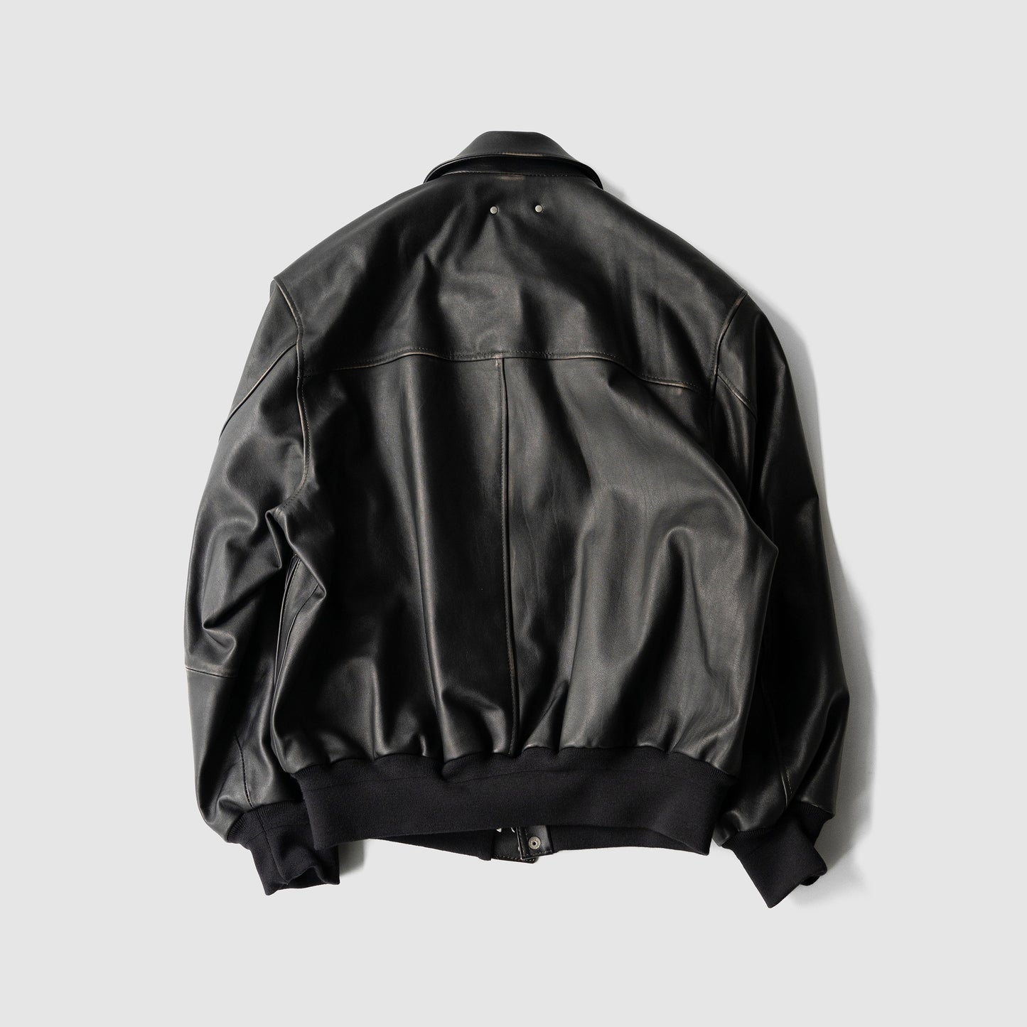ssstein/ COW LEATHER VINTAGE FLIGHT JACKET "BLACK"