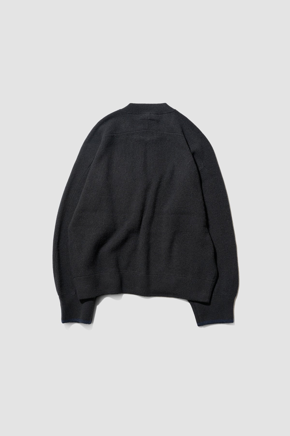 ANCELLM / SHETLAND WOOL SKIPPER KNIT "BLACK"