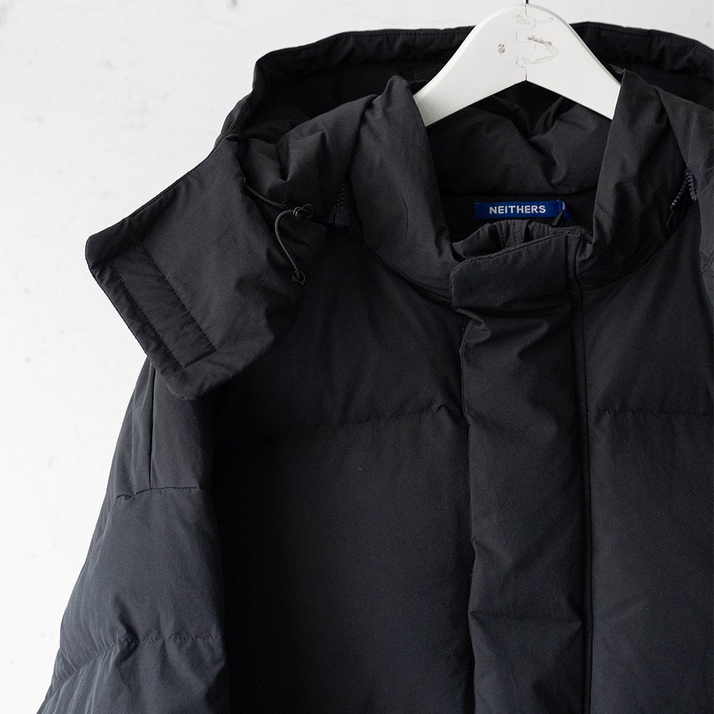 [40%OFF] NEITHERS/ Goose Down Detachable Hooded Jacket "BLACK"