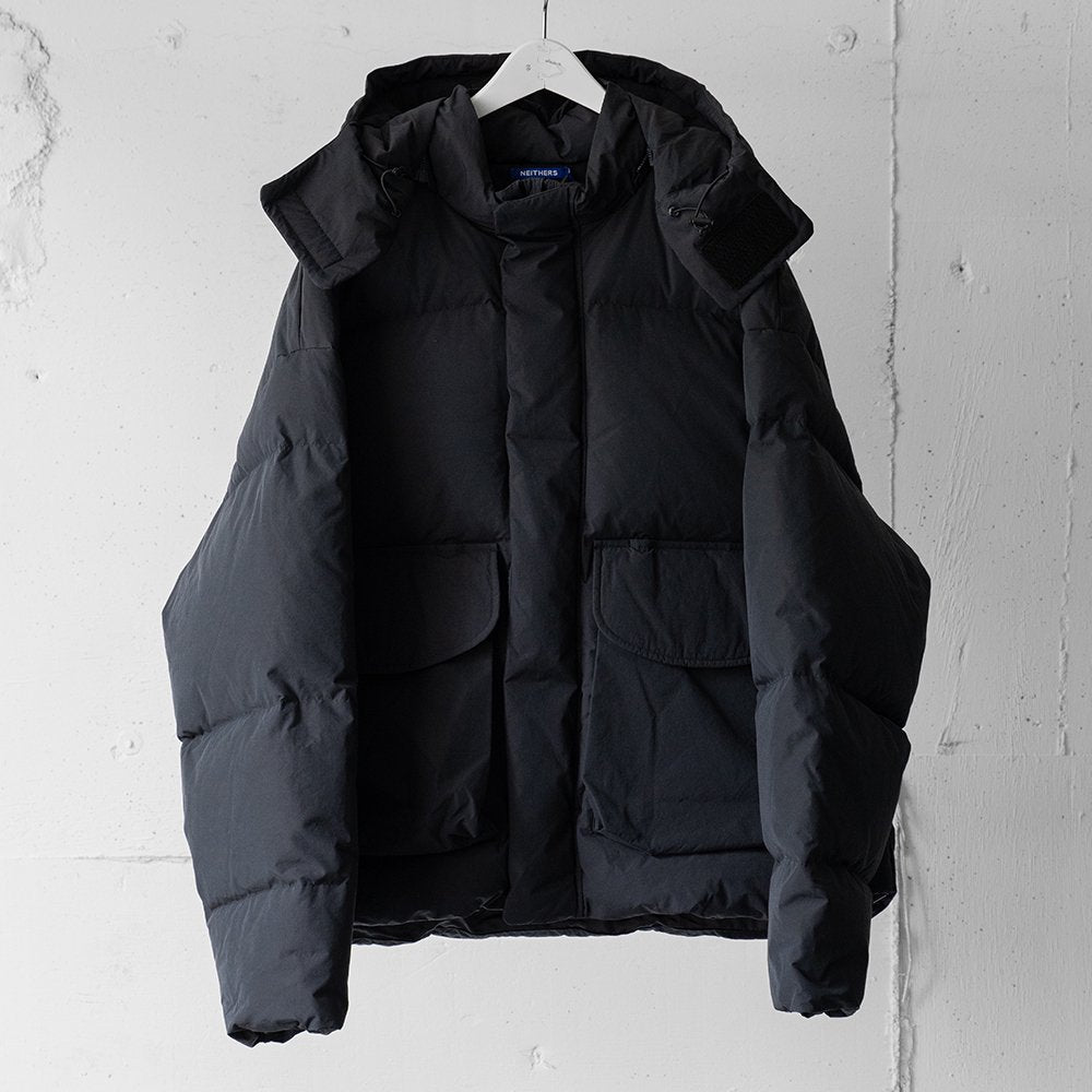 [40%OFF] NEITHERS/ Goose Down Detachable Hooded Jacket "BLACK"