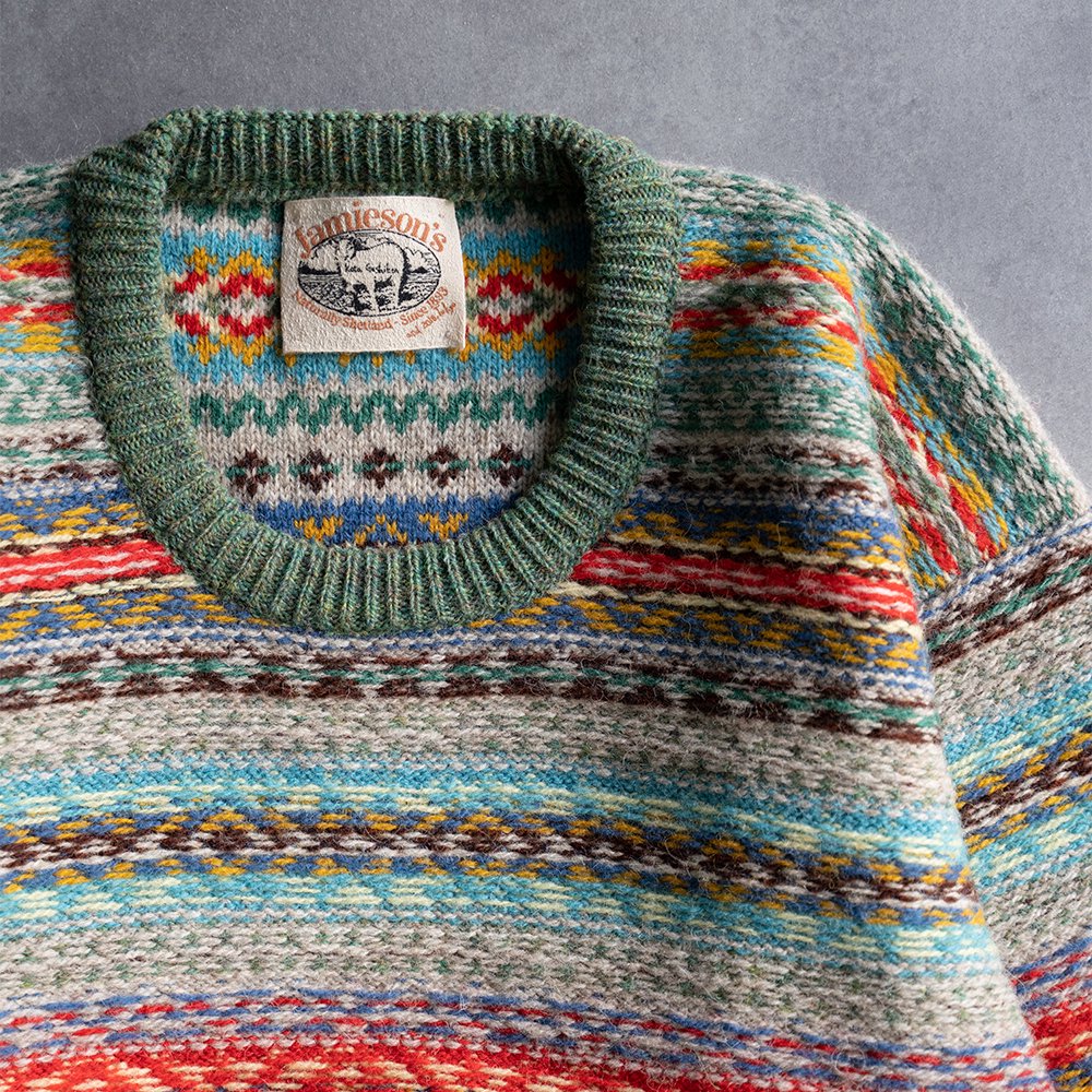 Kota Gushiken/ Jamieson's×Kota Gushiken Reverse Stitch Fair Isle "GRN"