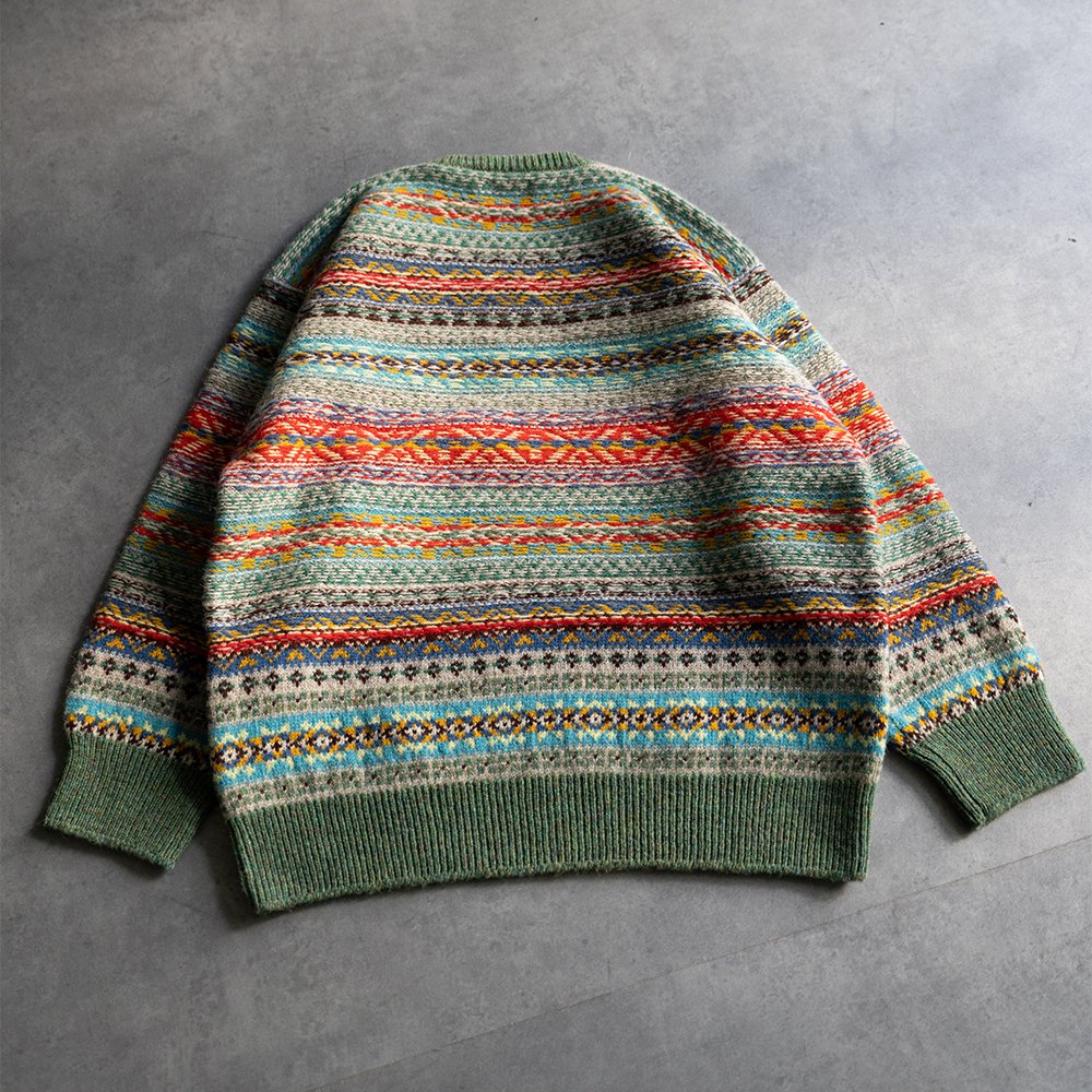 Kota Gushiken/ Jamieson's×Kota Gushiken Reverse Stitch Fair Isle "GRN"