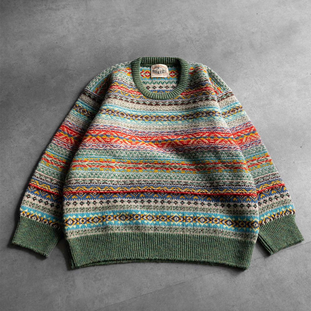 Kota Gushiken/ Jamieson's×Kota Gushiken Reverse Stitch Fair Isle "GRN"