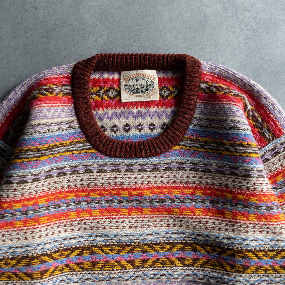 Kota Gushiken/ Jamieson's×Kota Gushiken Reverse Stitch Fair Isle "BRN"