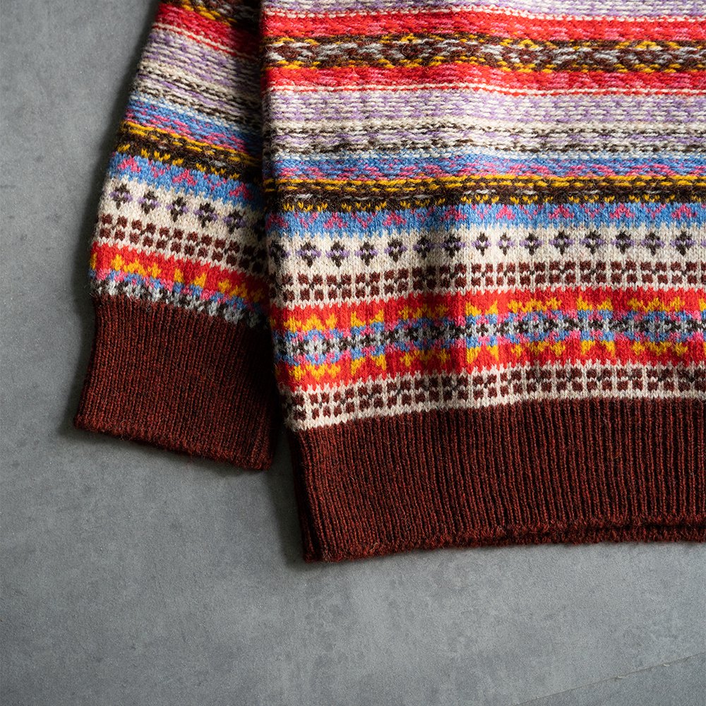 Kota Gushiken/ Jamieson's×Kota Gushiken Reverse Stitch Fair Isle "BRN"