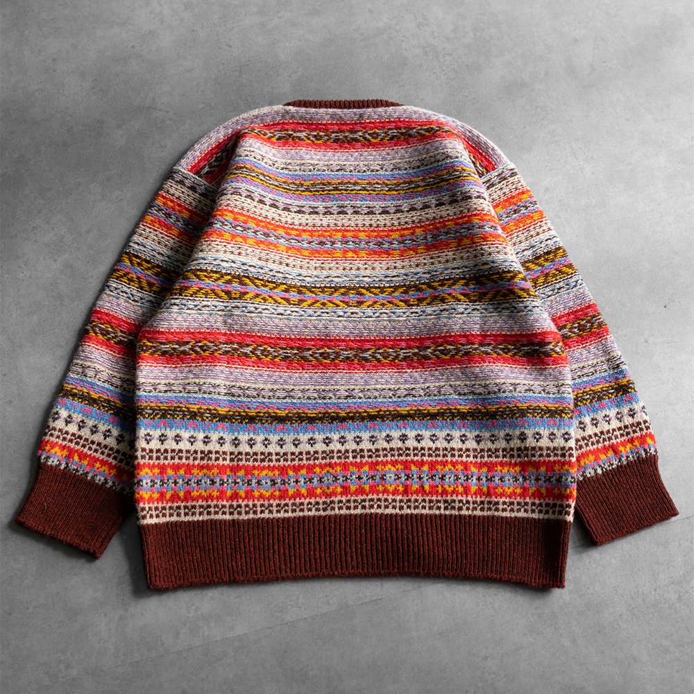 Kota Gushiken/ Jamieson's×Kota Gushiken Reverse Stitch Fair Isle "BRN"