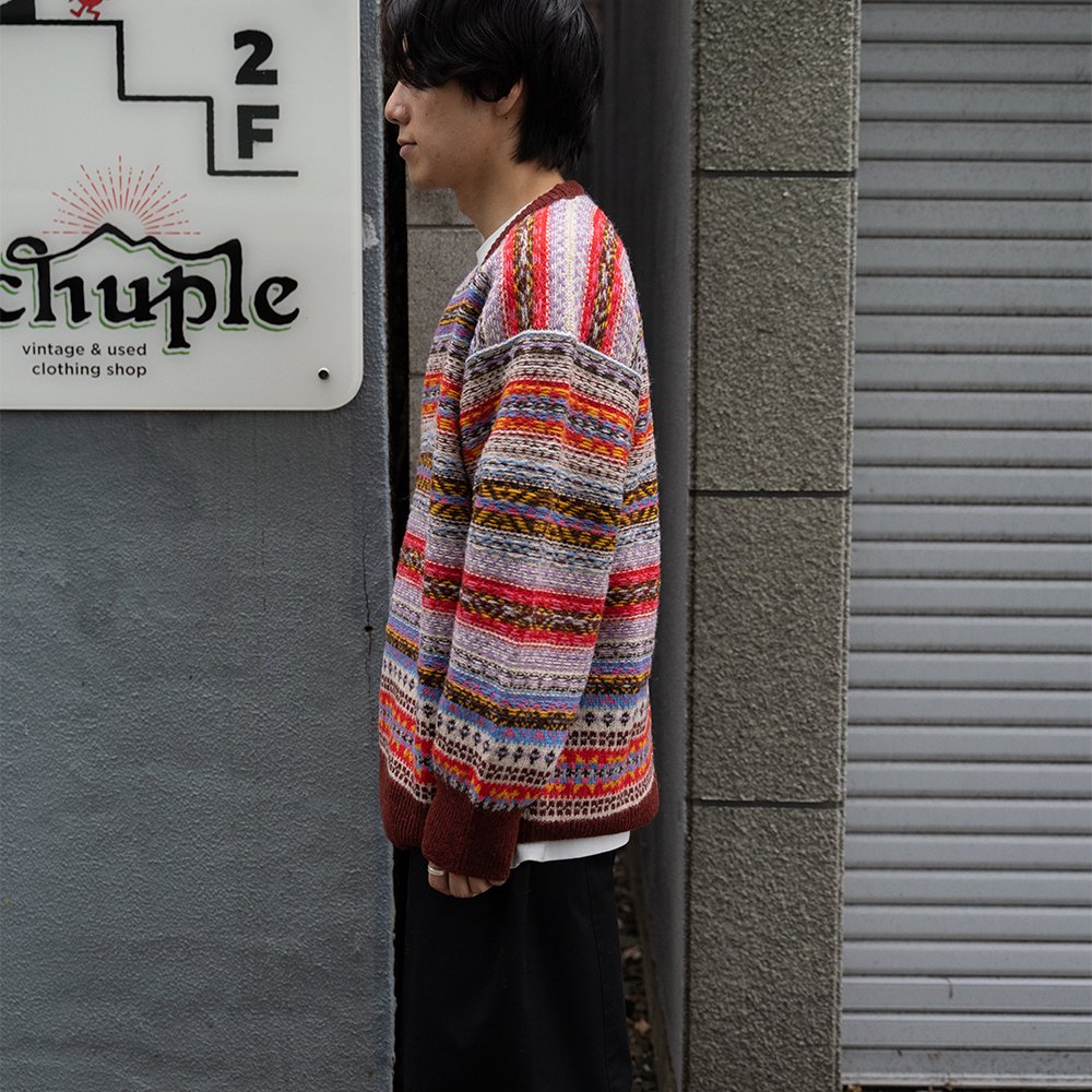 Kota Gushiken/ Jamieson's×Kota Gushiken Reverse Stitch Fair Isle "BRN"