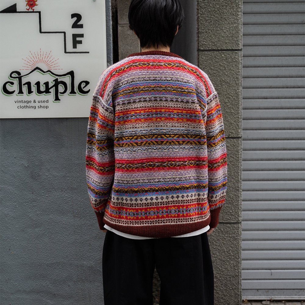 Kota Gushiken/ Jamieson's×Kota Gushiken Reverse Stitch Fair Isle "BRN"