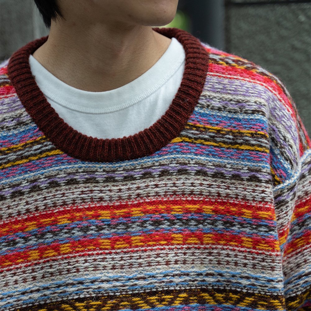 Kota Gushiken/ Jamieson's×Kota Gushiken Reverse Stitch Fair Isle "BRN"