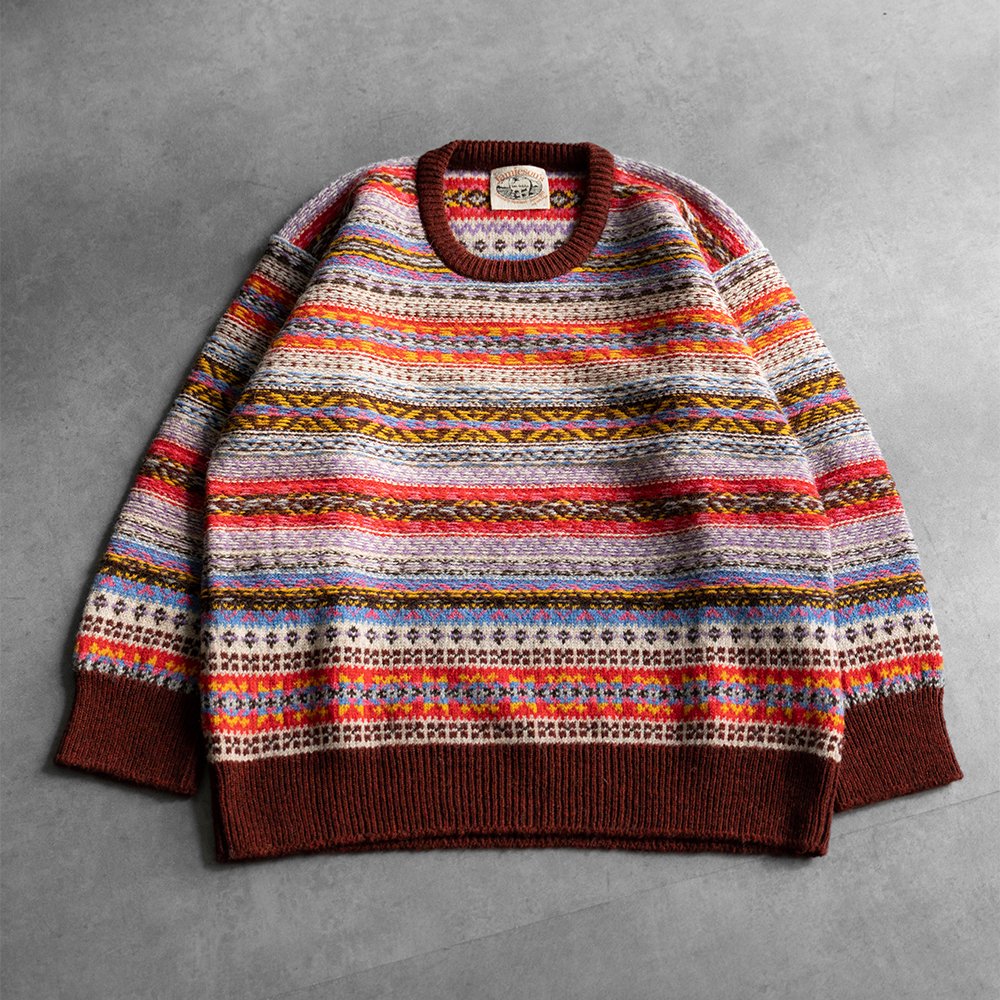 Kota Gushiken/ Jamieson's×Kota Gushiken Reverse Stitch Fair Isle "BRN"