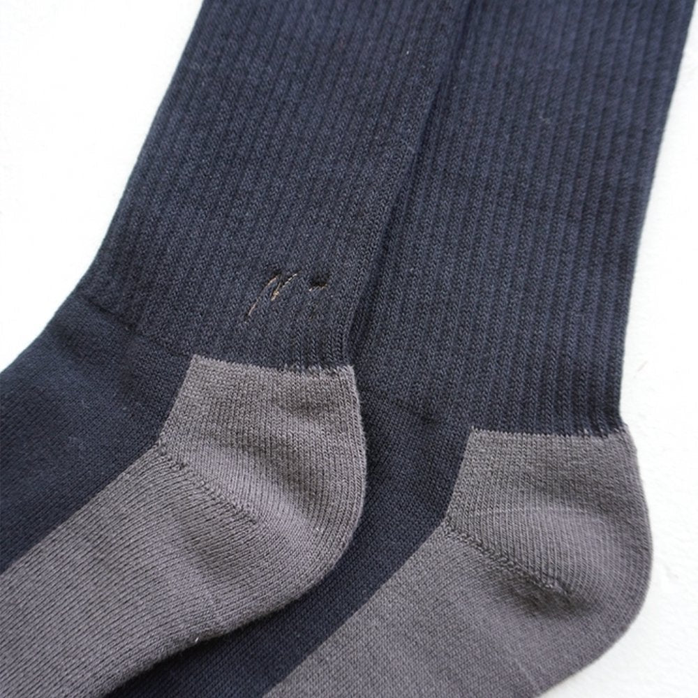 ANCELLM / 2TONE LOGO SOCKS "BLACK"