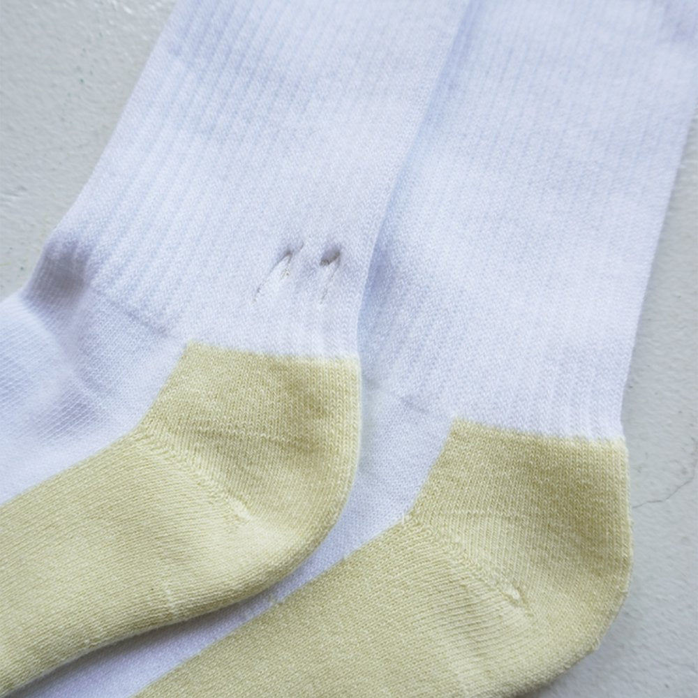 ANCELLM / 2TONE LOGO SOCKS "WHITE"