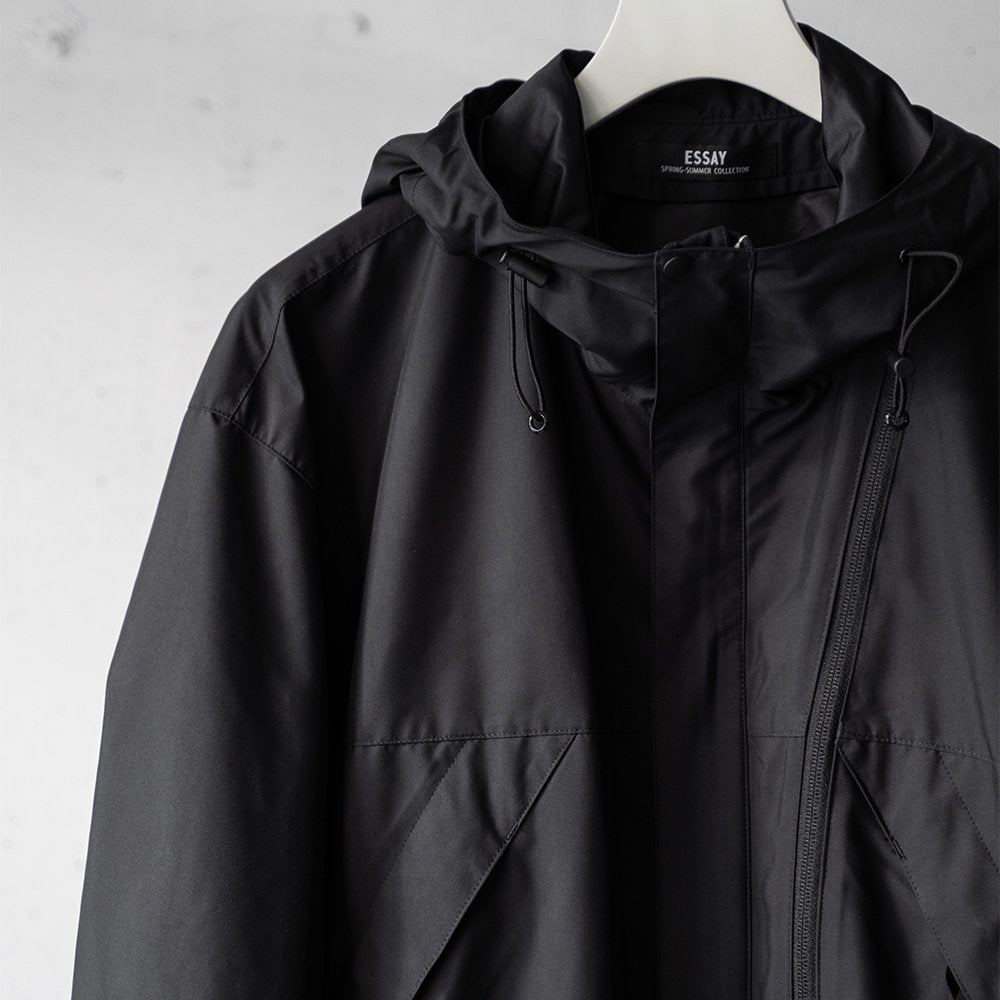 [40%OFF] ESSAY/ SLANT ZIP PARKA "Black"