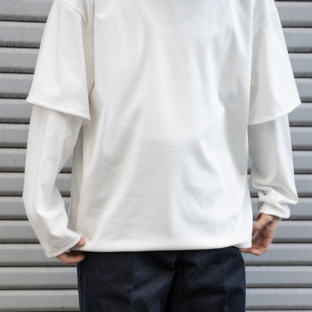 [40%OFF] SEEALL/ LAYERED LS T-SHIRTS "OFF WHITE"