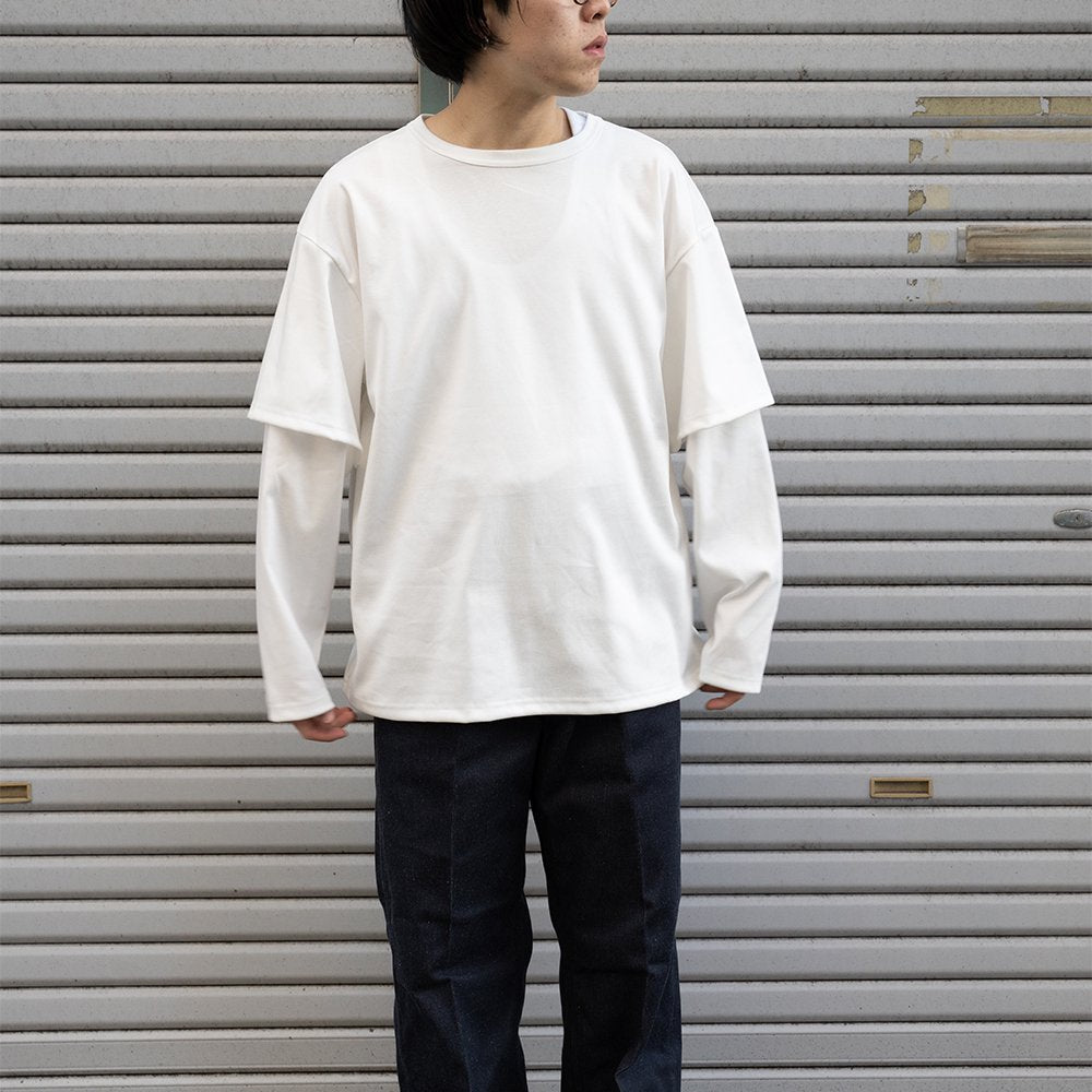 [40%OFF] SEEALL/ LAYERED LS T-SHIRTS "OFF WHITE"