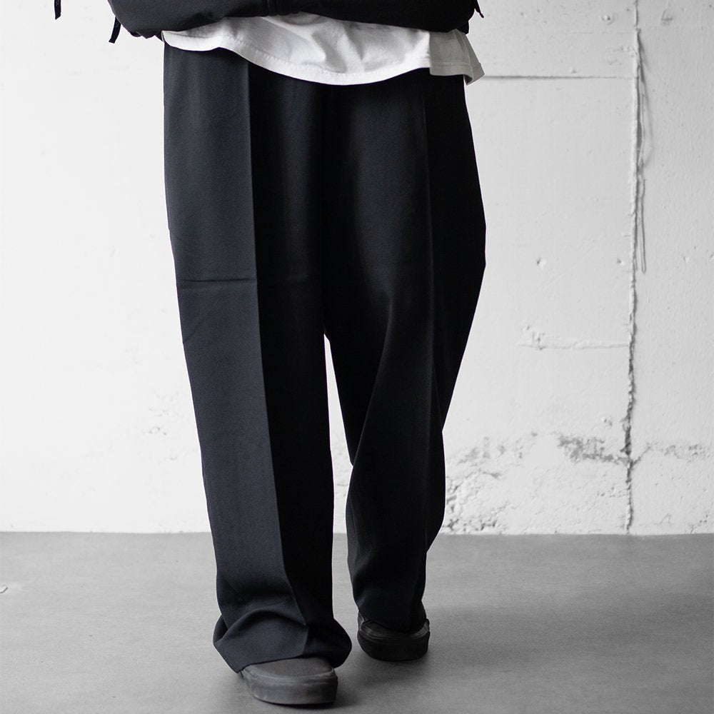 [40%OFF] ROTOL/ SUPER HIGH WAIST SLACKS TW "BLACK"