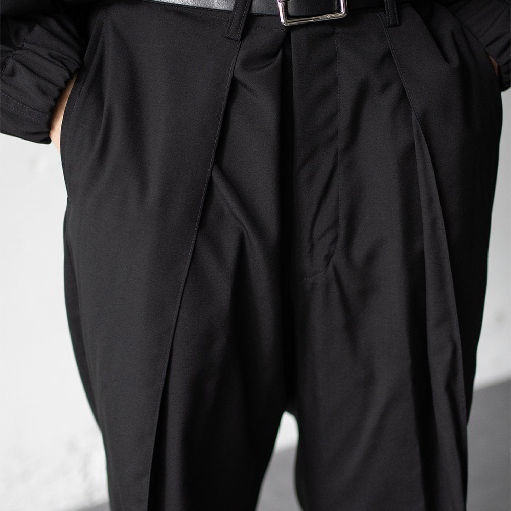 [40%OFF] AFTERHOURS / PLEATED TROUSERS "BLACK"