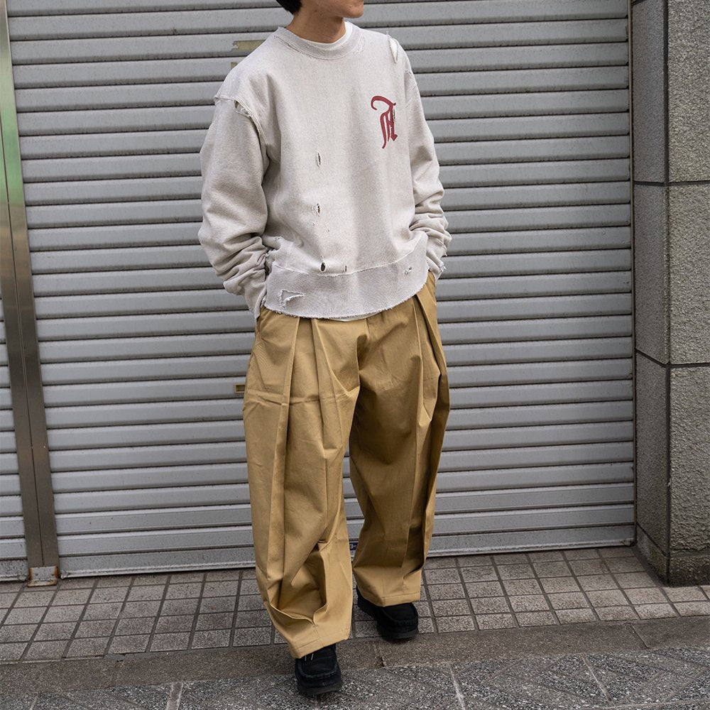 SAGE NATION / BOXPLEAT TROUSER "SAND"