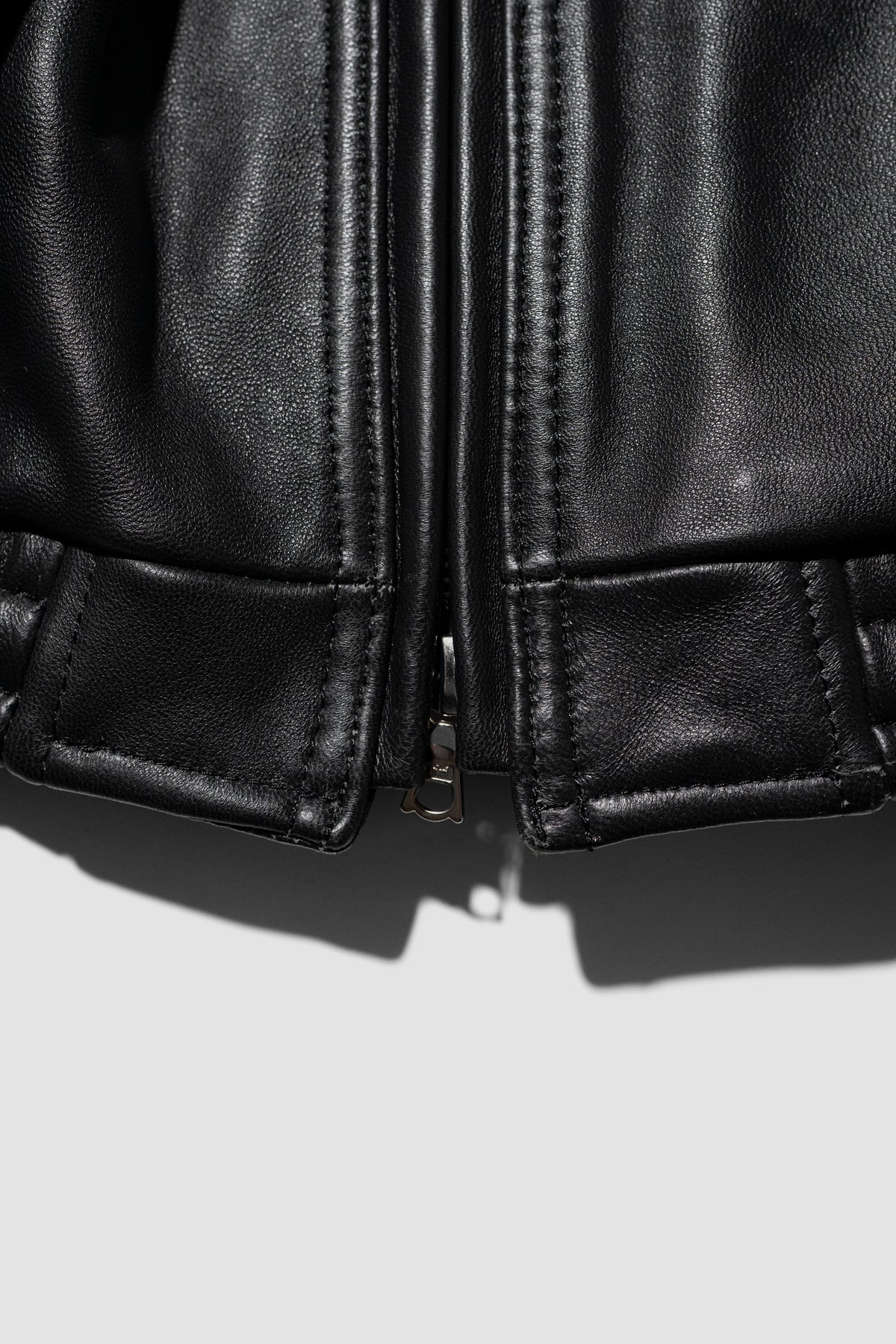 ssstein/ SHEEP LEATHER STAND COLLAR JACKET "BLACK"