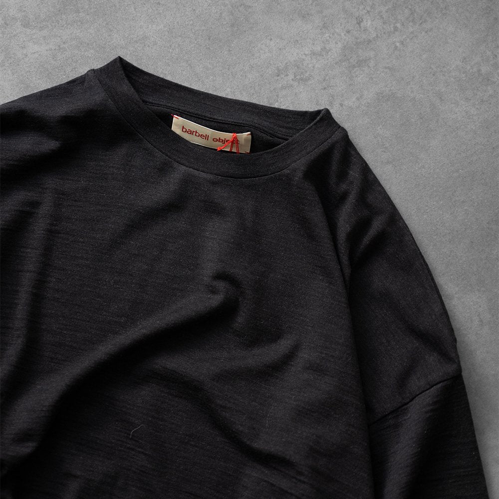 barbell object / swool l/s top "charcoal"