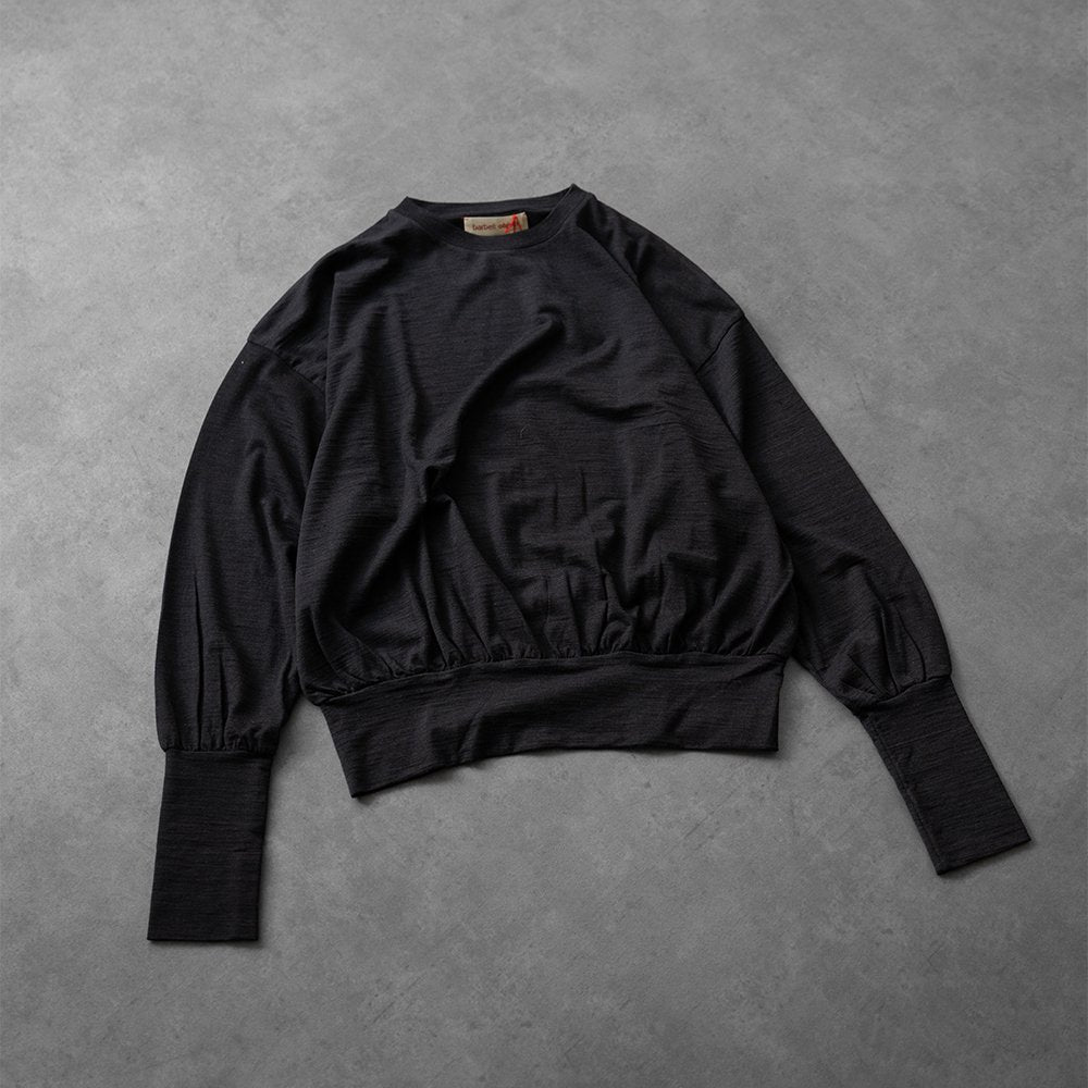 barbell object / swool l/s top "charcoal"