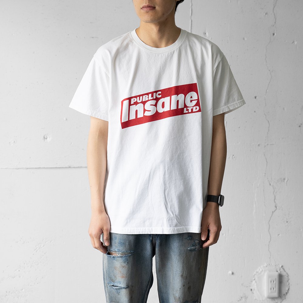 [40%OFF] ESSAY/ WHITE PRINT T-SHIRT "Insane"