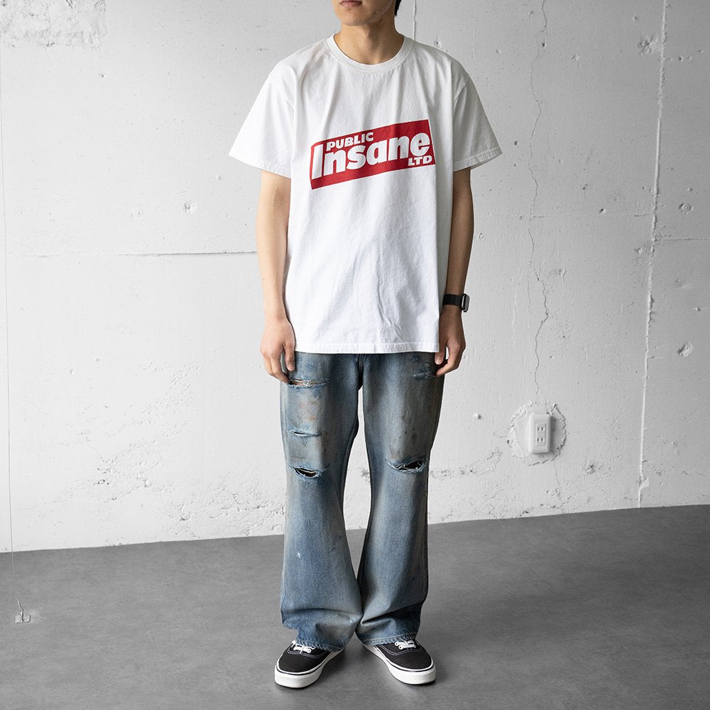 [40%OFF] ESSAY/ WHITE PRINT T-SHIRT "Insane"