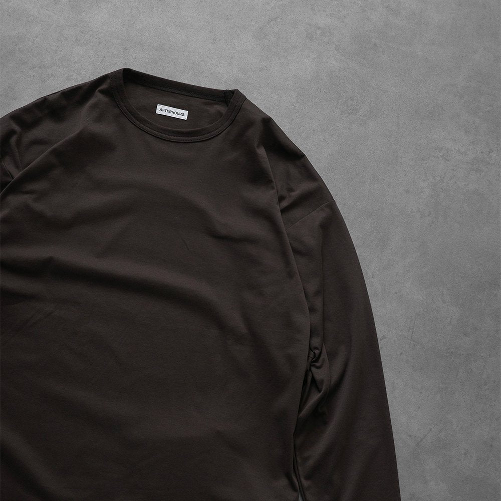 [40%OFF] AFTERHOURS / OVERSIZED L/S T-SHIRT "ESPRESSO"