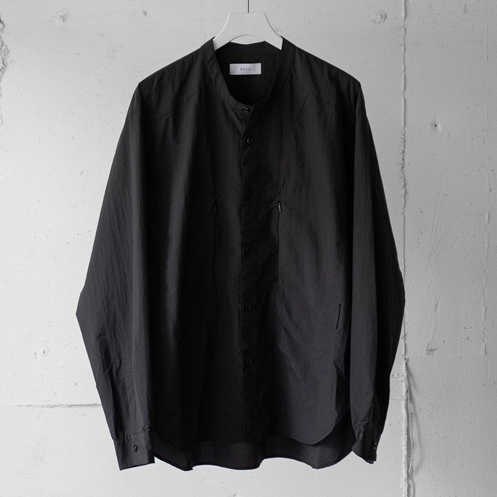 Afiit / OVERSIZE BAND COLLAR SHIRTS "BLK"