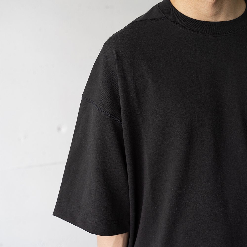 nonnotte/ Draping T Shirt A -Hard Twist Balance Jersey- "Meteorite"