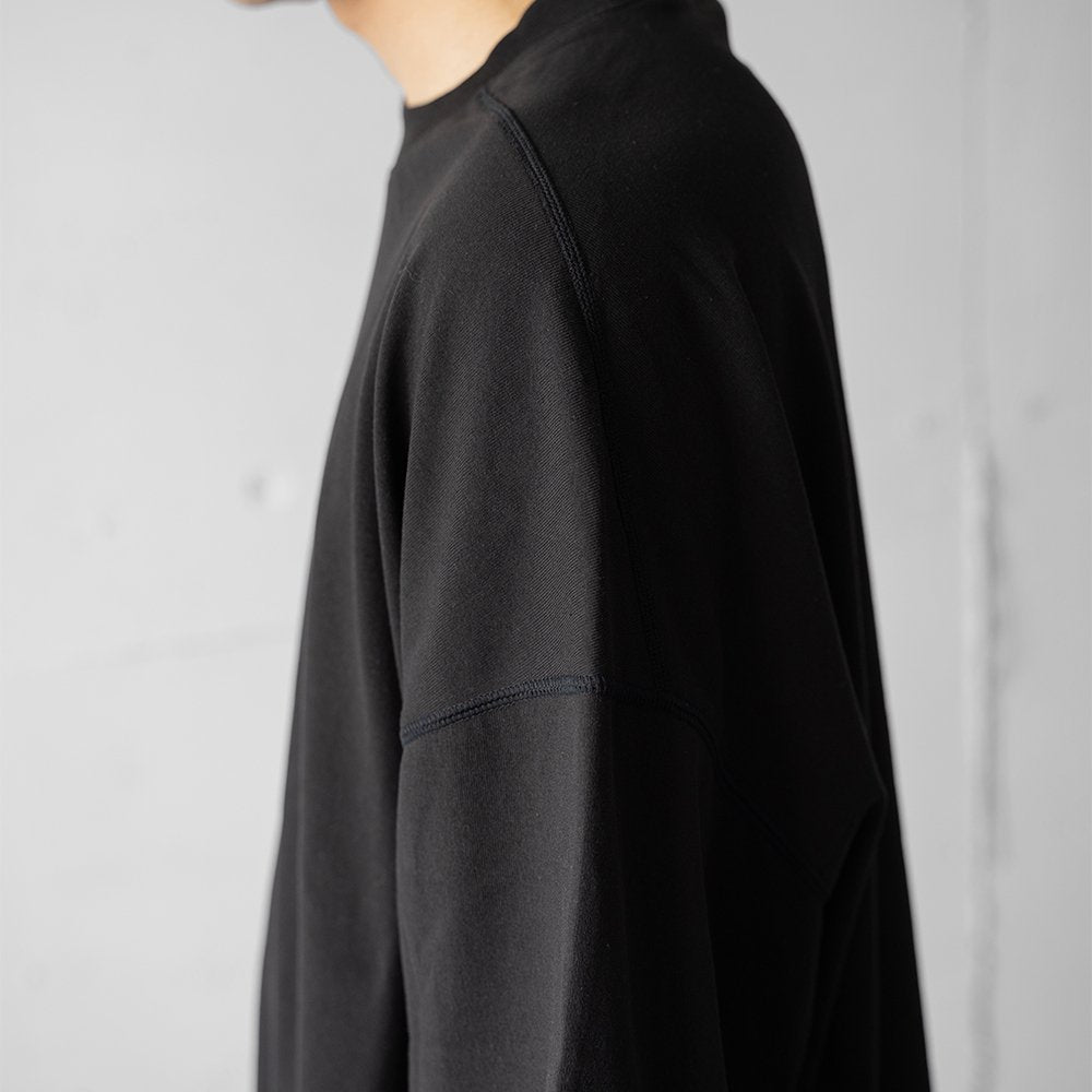 nonnotte/ Draping T Shirt A -Hard Twist Balance Jersey- "Meteorite"