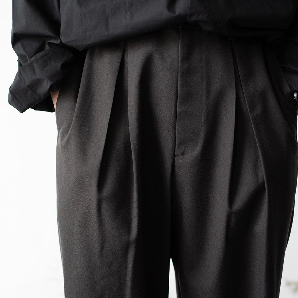 ssstein/ EASY WIDE TROUSERS "GREY KHAKI"