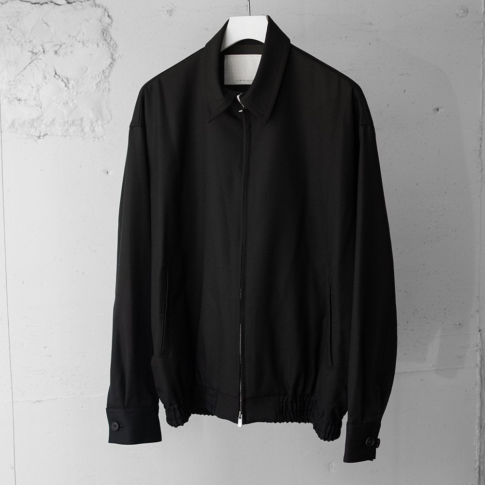 nonnotte/ Draping Bomber Jacket "Deep Black"