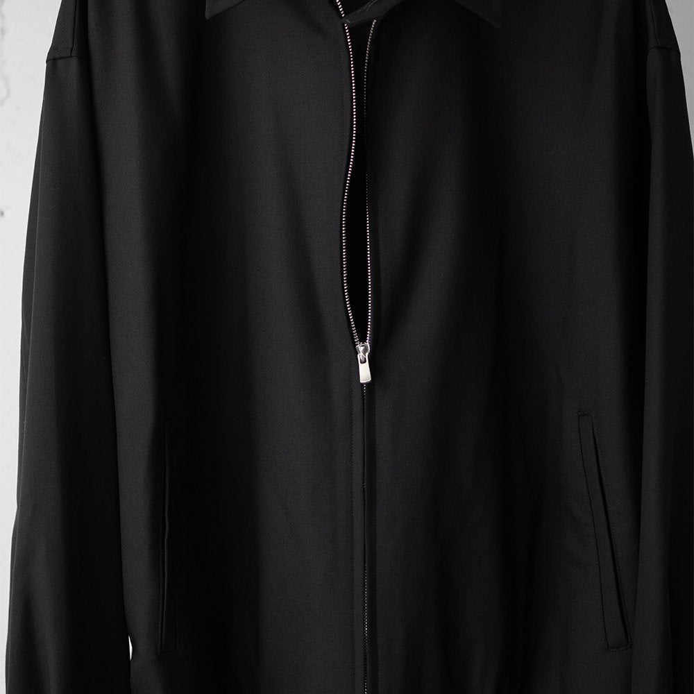 nonnotte/ Draping Bomber Jacket "Deep Black"