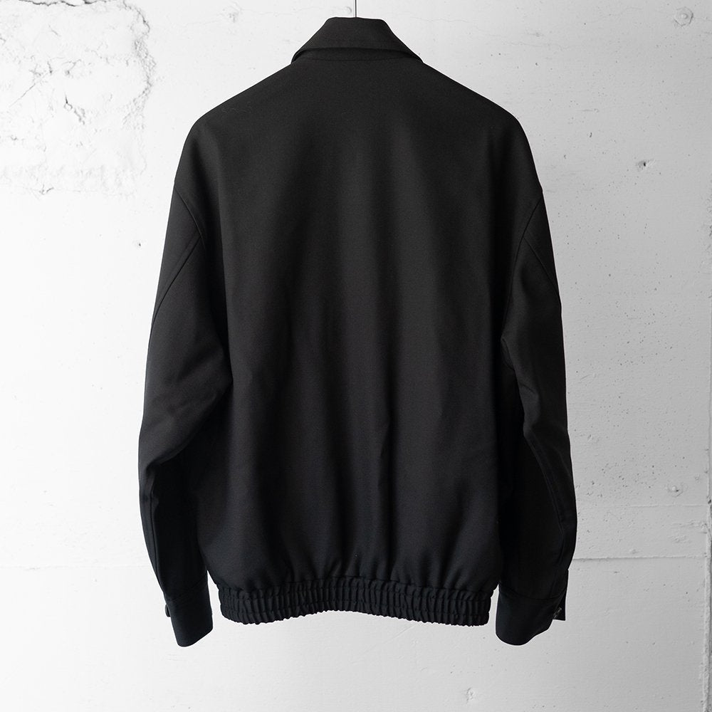 nonnotte/ Draping Bomber Jacket "Deep Black"