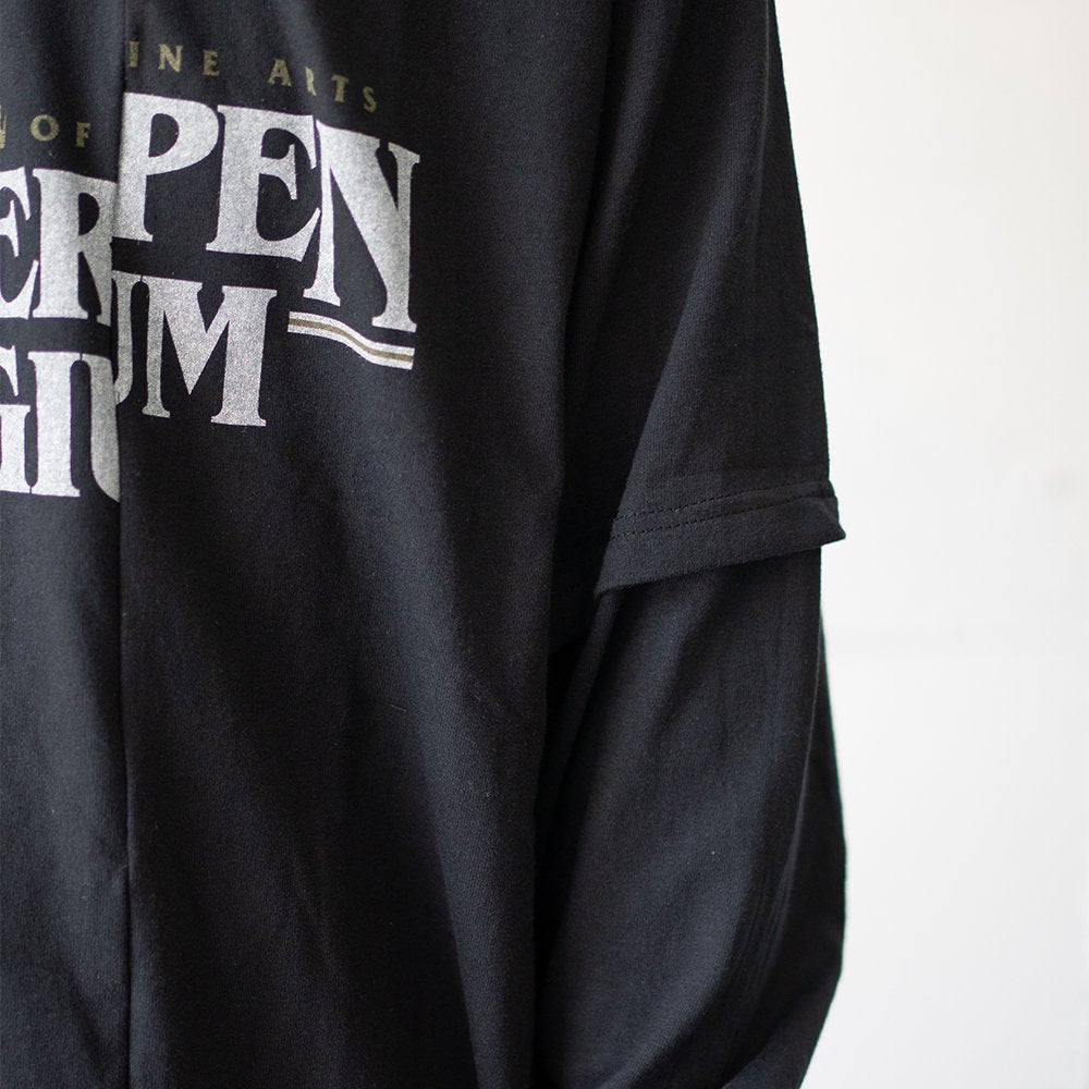 ESSAY/ CUT UP LONG LAYER T-SHIRT "Antwerpen black"