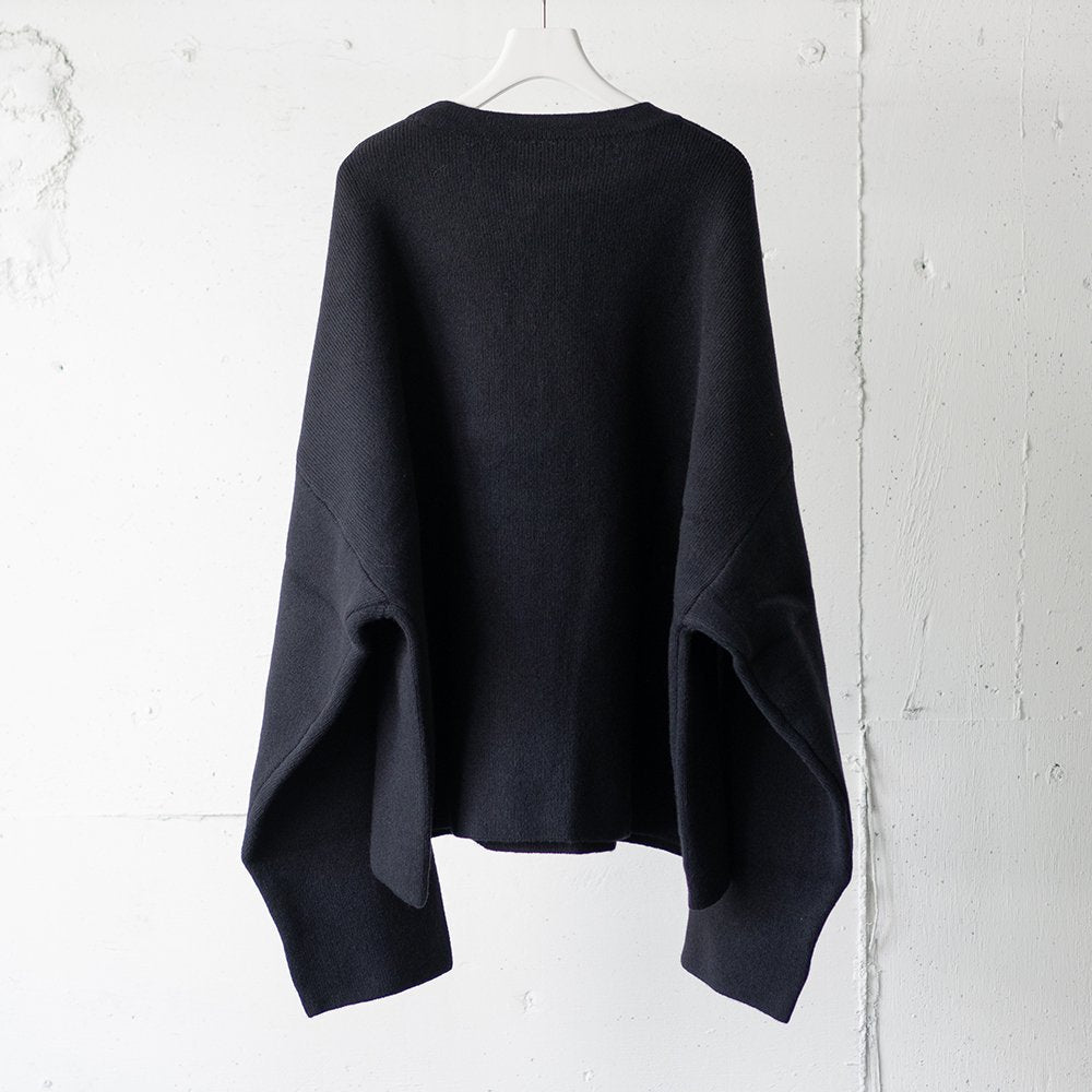 SEEALL/ OVERSIZED CREWNECK SWEATER "NAVY"