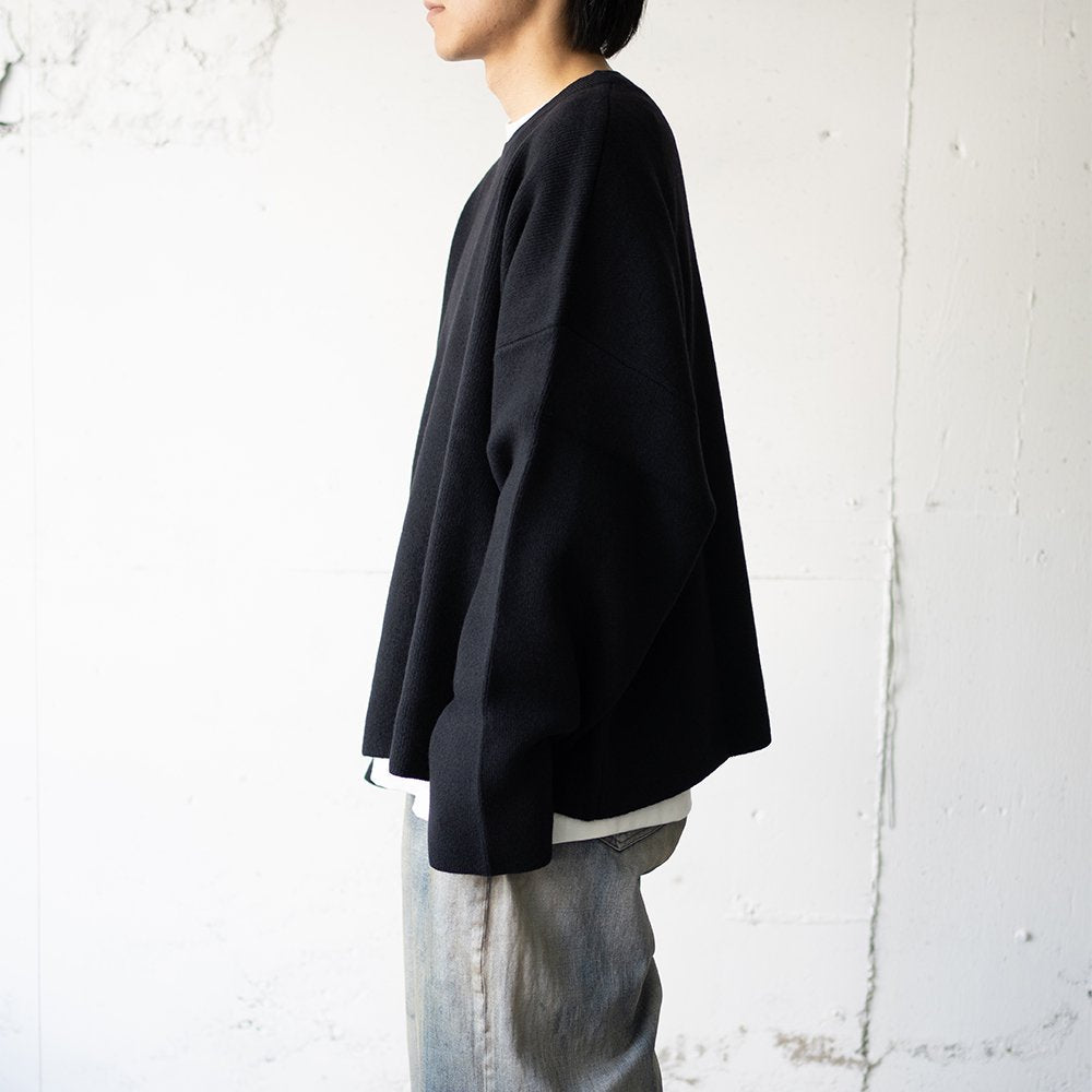 SEEALL/ OVERSIZED CREWNECK SWEATER "NAVY"