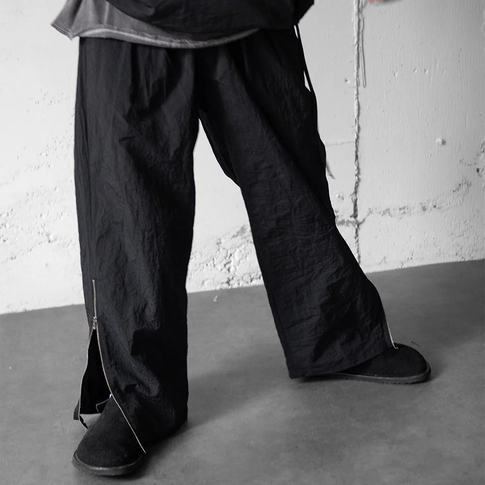 Blanc YM/ Crispy Nylon Zip Up Pants "Black"