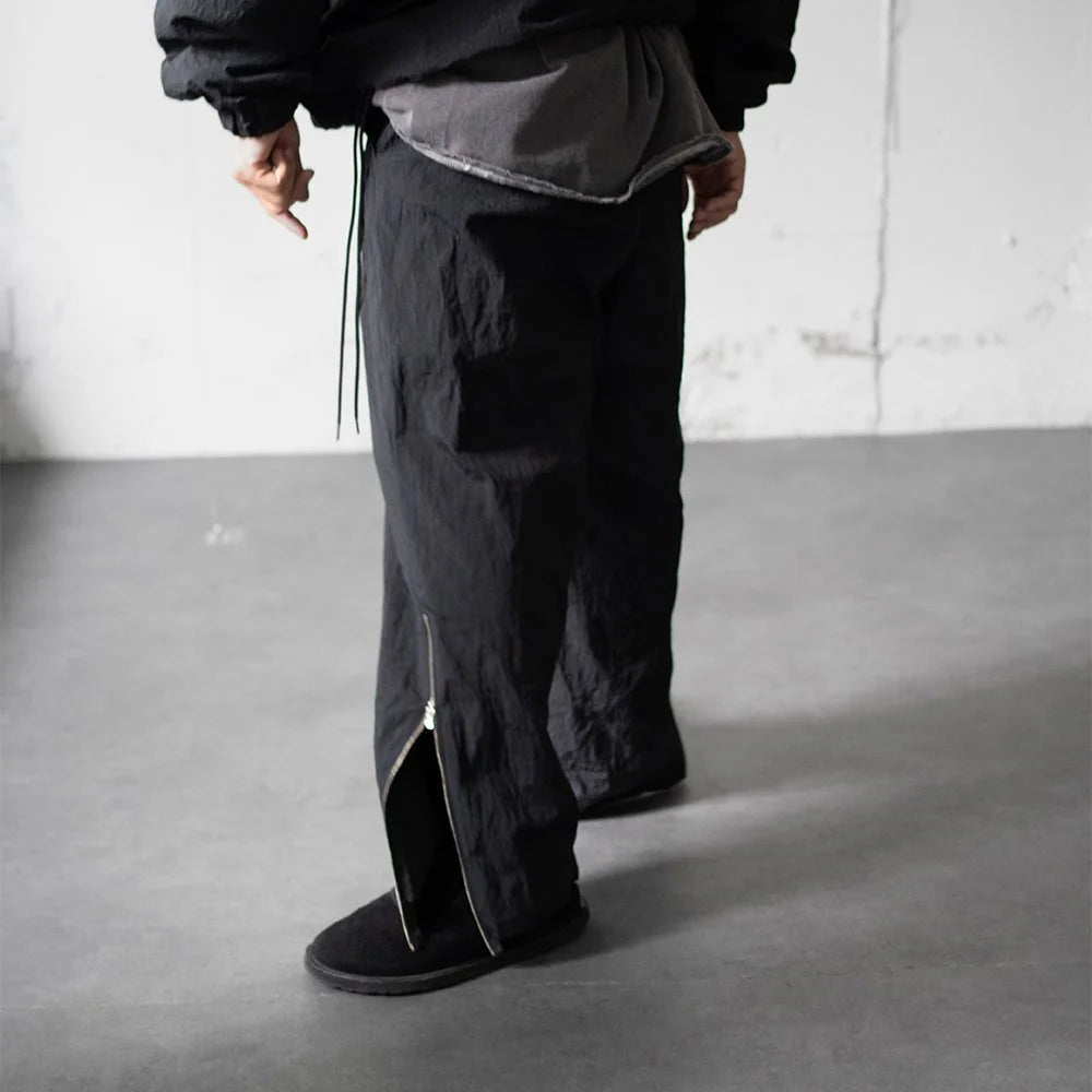 Blanc YM/ Crispy Nylon Zip Up Pants "Black"