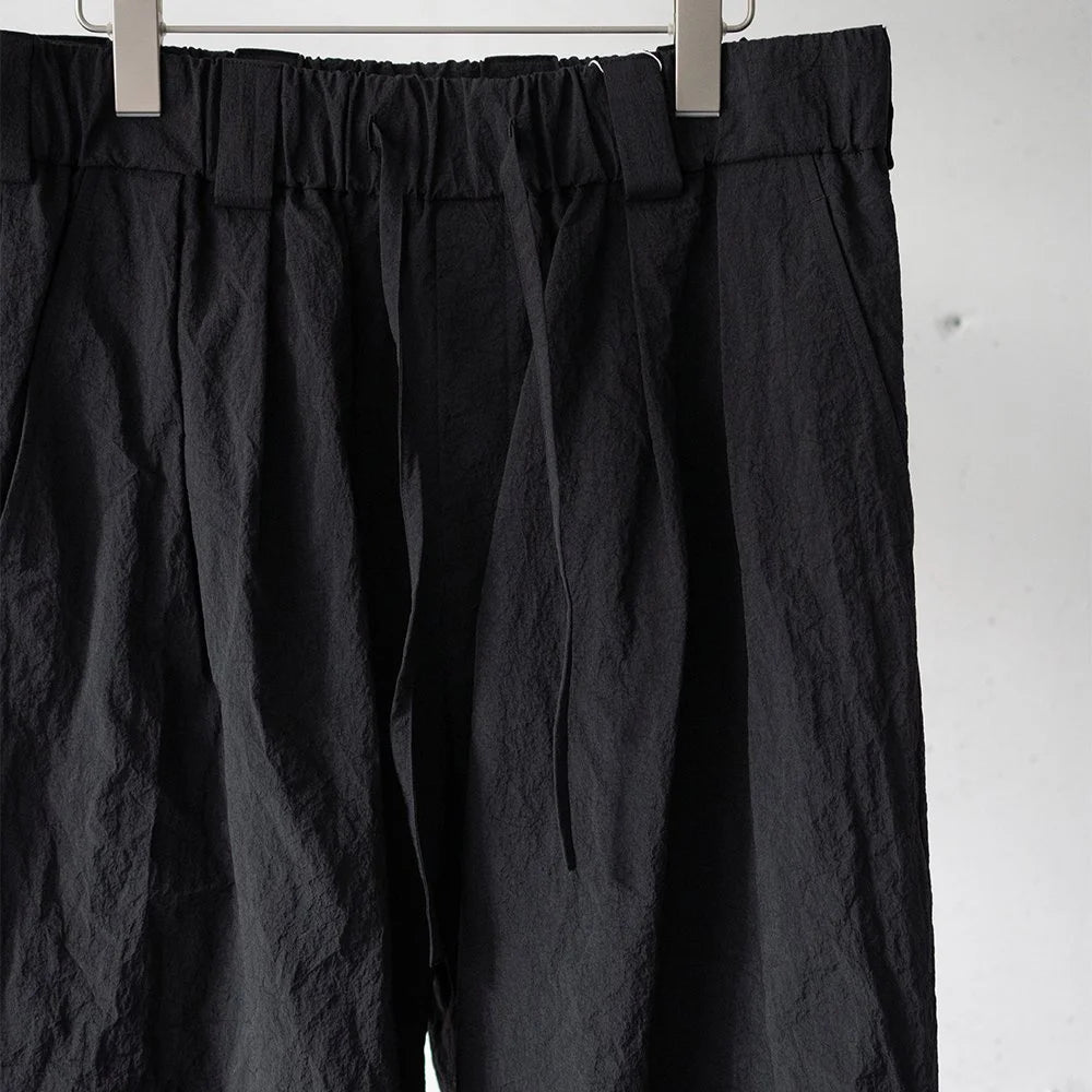 Blanc YM/ Crispy Nylon Zip Up Pants "Black"