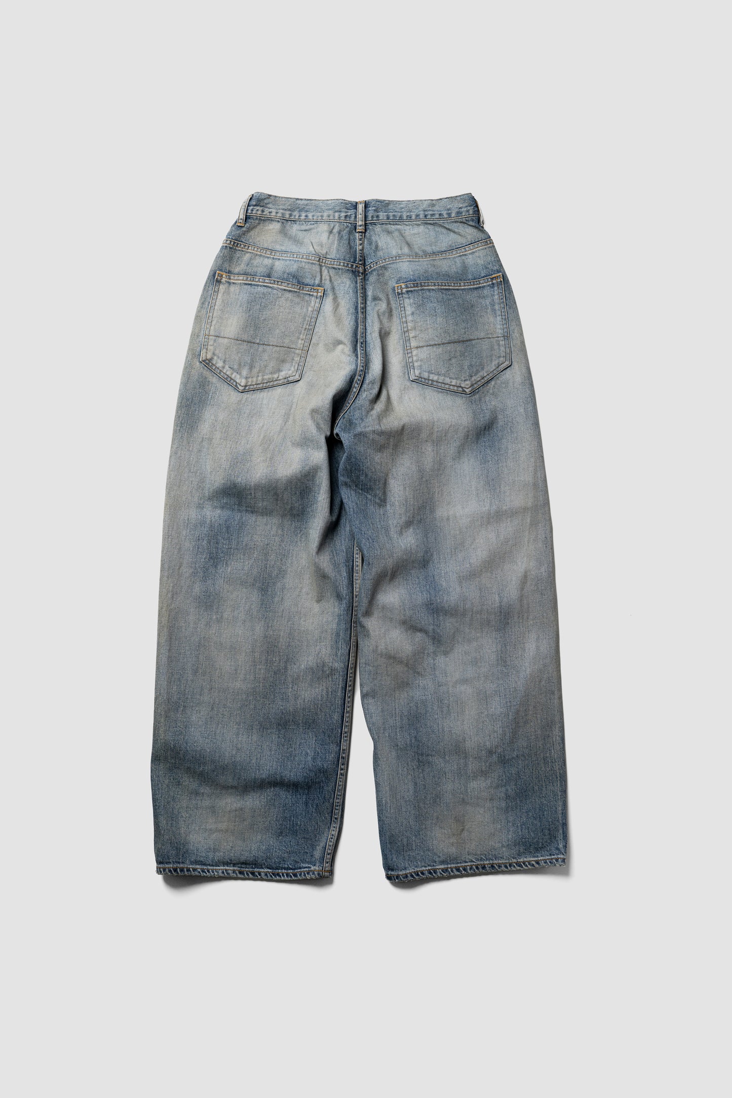 ANCELLM / STRAIGHT WIDE DENIM PANTS "INDIGO"