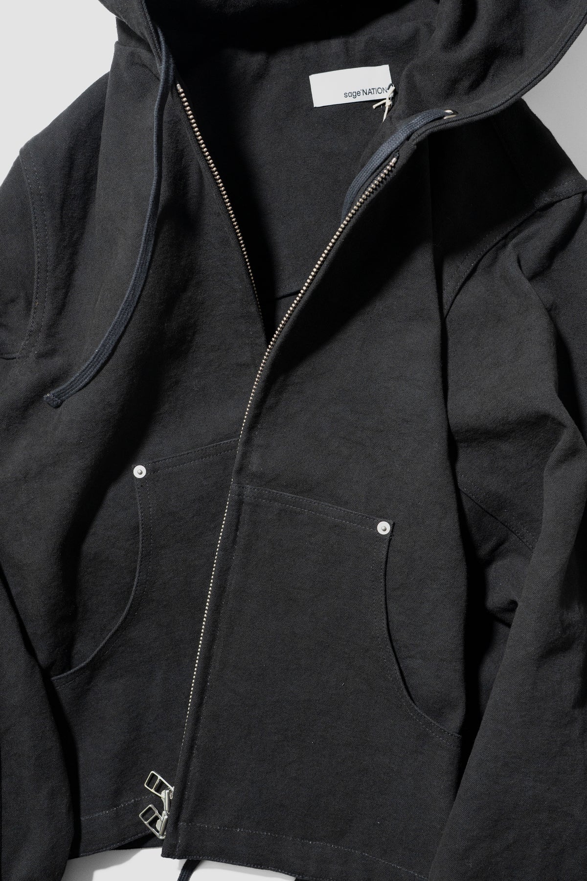 SAGE NATION / Hoodie Jacket  "Black"